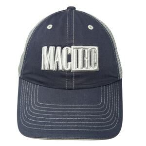 Mac Gregor Strapback Trucker Hat Blue One Size Adjustable Mesh Back Embroidered